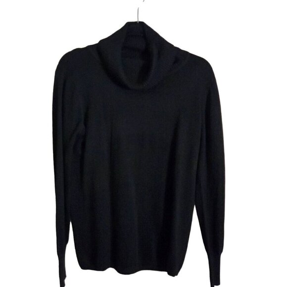 Lulus Friend Of A Friend Black Cowl Neck Sweater Size L - Picture 3 of 9